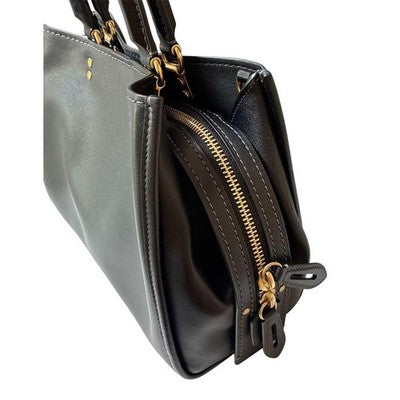 COACH ROGUE BAG 31 BLACK LEATHER 2WAY SHOULDER HANDBAG WITH STRAPS BOX AUTHENTIC