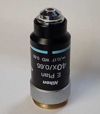 Nikon CFI E Plan 40x 0.65 Infinity Objective Lens ∞/0.17 Removed From E200 Use