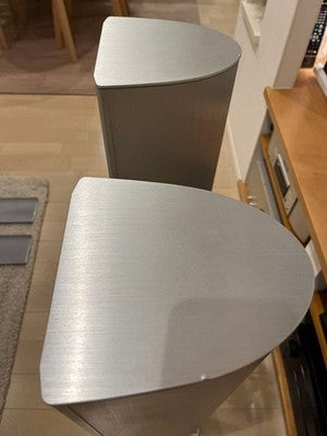 PIEGA PREMIUM 3.2 FLOOR STANDING SPEAKERS SILVER GRILL WITH BASE PLATE PAIR