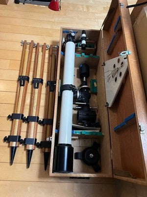TAKAHASHI TS-66G REFRACTOR TELESCOPE D65MM F900MM WOOD TRIPOD CASE VINTAGE