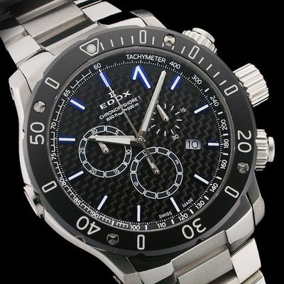 EDOX CHRONOOFFSHORE 1 CHRONOGRAPH 10221-3M-NIBU2 45MM STAINLESS QUARTZ WATCH