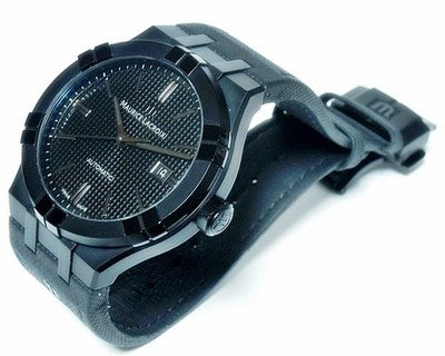 MAURICE LACROIX AIKON AUTOMATIC AY67070 ML115 BLACK DIAL PVD MENS WATCH AS IS