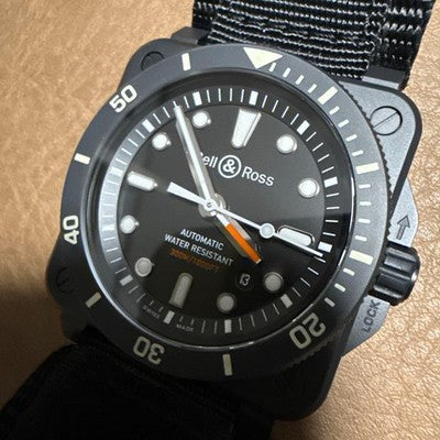 BELL & ROSS BR03-92 DIVER AUTOMATIC BLACK DIAL CERAMIC 300M MENS WATCH STRAP