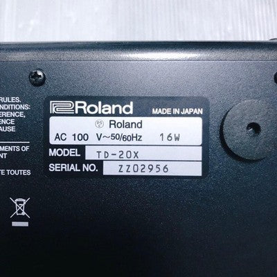 ROLAND TD-20X V-DRUMS ELECTRONIC DRUM MODULE W/ POWER CABLE & MOUNT SCREWS