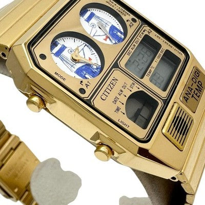 CITIZEN ANA-DIGI TEMP GOLD MEN'S WATCH 8989-A17330G COLLECTIBLE RARE