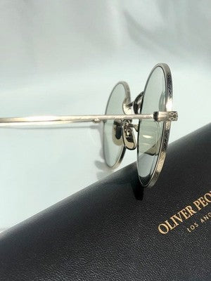OLIVER PEOPLES MCCLORY BG ROUND SUNGLASSES JAPAN MADE GREEN LENS GOLD FRAME