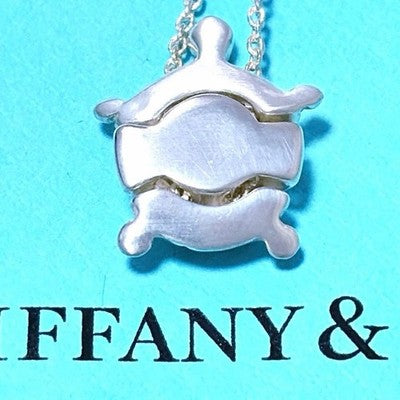 TIFFANY & CO. TURTLE KEYCHAIN CHARM SV925 WITH BAG & BOX MADE IN ITALY