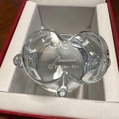 BACCARAT DORAEMON CRYSTAL FIGURINE CLEAR GLASS COLLECTIBLE FIGURE JAPAN USED