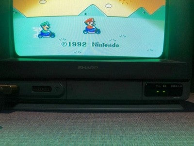 SHARP SF-1 CONSOLE SYSTEM NINTENDO SUPER FAMICOM COLOR TV 14G-SF1 TESTED 100V