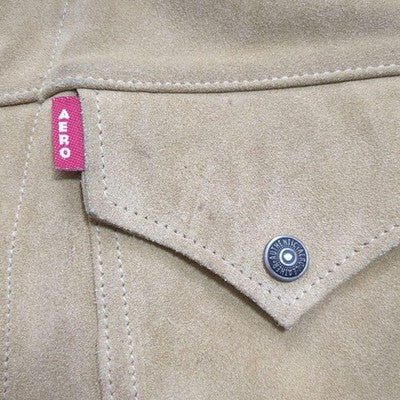 AERO LEATHER 3RD TYPE SUEDE LEATHER JACKET TROY MILLS WOOL BLANKET SIZE M