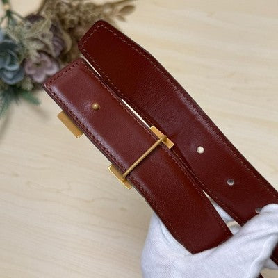 HERMES CONSTANCE REVERSIBLE H BELT SIZE 65 CREAM BROWN GOLD HW Z STAMP 1996
