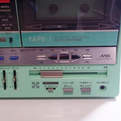 TECHNICS SA-K4W STEREO DOUBLE CASSETTE RECEIVER SB-F36 SPEAKER AC100V 50/60HZ