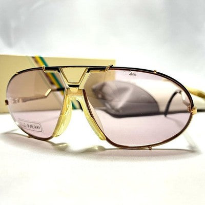 CAZAL SUNGLASSES 906 GOLD AUTH VINTAGE 90'S UNUSED W/REPLACEMENT LENS, CASE, BOX