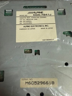 ALPINE CDA-7841J CD PLAYER UNUSED FOR GX61 GX71 GZ10 GA61 VINTAGE CAR MINT