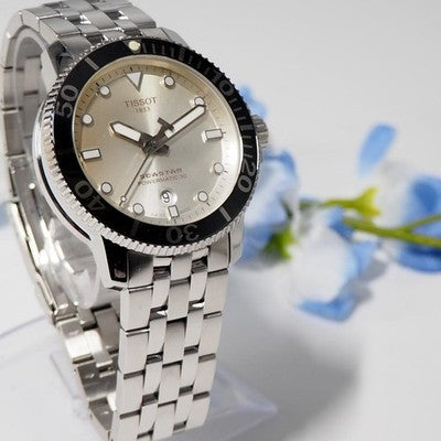 TISSOT SEASTAR T120407A AUTOMATIC 42MM SILVER DIAL CERAMIC BEZEL MENS WATCH BOX