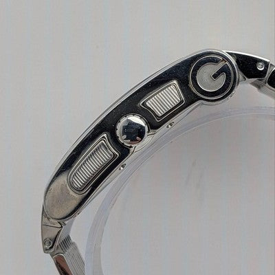 GUCCI G-METRO CHRONOGRAPH WATCH YA086319 MEN'S WORKING BLACK DIAL STAINLESS