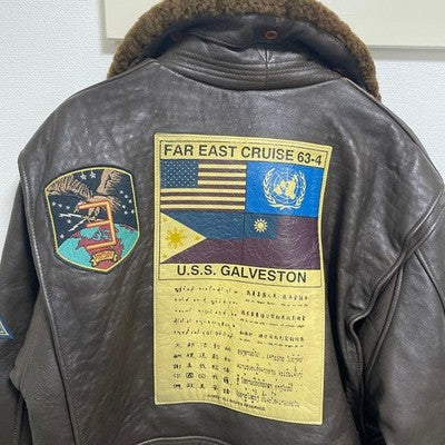 AVIREX G-1 TOP GUN FLIGHT JACKET MEN'S SIZE S (FITS L) LEATHER VINTAGE