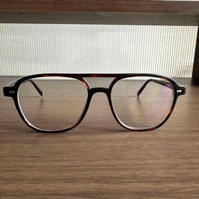 MOSCOT SPIRIT BJORN 55 17-142 SUNGLASSES TORTOISE FRAME CLEAR LENS WITH CASE