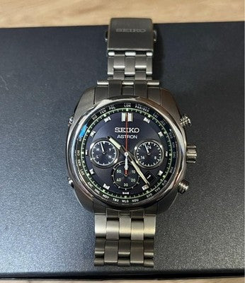 SEIKO ASTRON SBXY027 TITANIUM SOLAR RADIO CONTROL CHRONOGRAPH WATCH JAPAN