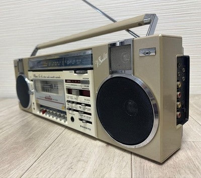 SANYO MR-V8MKII VINTAGE BOOMBOX FM AM STEREO RADIO CASSETTE PLAYER SERVICED