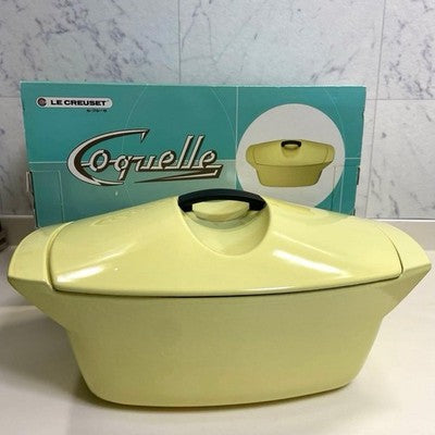 LE CREUSET COQUELLE RAYMOND LOEWY REPRINT EDITION YELLOW RARE USED JP