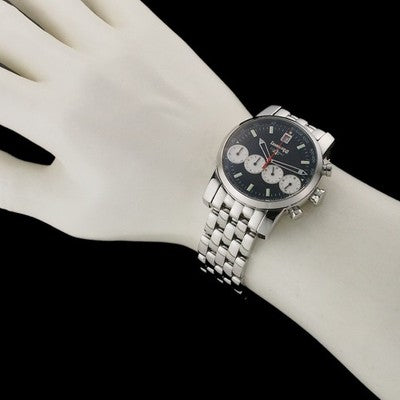 EBERHARD CHRONO 4 CHRONOGRAPH 31041 BLACK/SILVER DIAL 40MM AUTOMATIC MEN'S WATCH