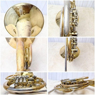 YAMAHA YHR-664 FULL DOUBLE FRENCH HORN F/BB W/MOUTHPIECE CASE SERVICED