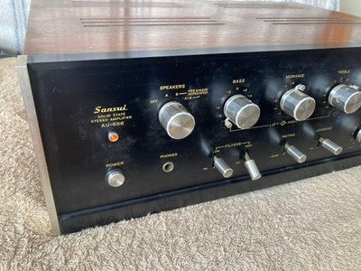 SANSUI AU-666 STEREO INTEGRATED AMPLIFIER 2-STAGE AC100V 50HZ/60HZ AUDIO JAPAN