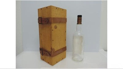THE MACALLAN 25 YEAR OLD ANNIVERSARY MALT EMPTY BOTTLE AND WOODEN BOX FROM JP