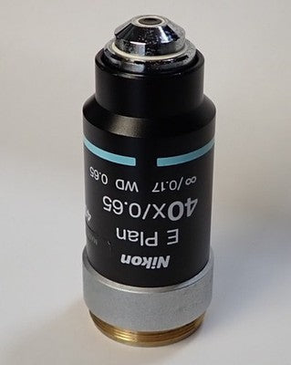 Nikon CFI E Plan 40x 0.65 Infinity Objective Lens ∞/0.17 Removed From E200 Use