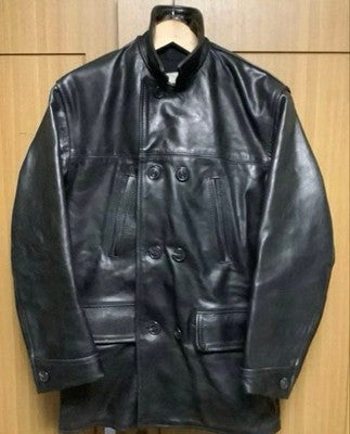 AERO LEATHER BARNSTORMER STEERHIDE LEATHER COAT JACKET BROWN SIZE L