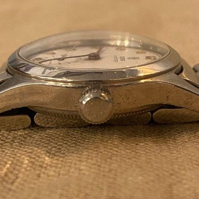 TUDOR OYSTER MANUAL WIND WATCH SHIELD ROSE DIAL ~1940S ANTIQUE