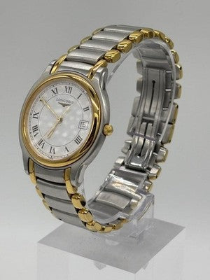 LONGINES DOLCEVITA L5.659.3 33MM TWO TONE SS GP WHITE DIAL QUARTZ WATCH BOX