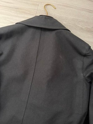 LOUIS VUITTON BLACK TRENCH COAT SIZE 34 ALMOST UNUSED STORAGE COVER, HANGER