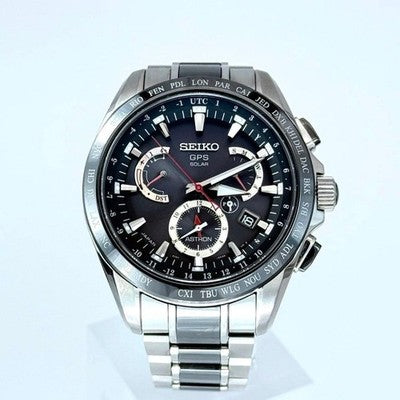 SEIKO ASTRON SBXB041 8X53 GPS SOLAR TITANIUM CERAMIC BLACK DIAL WATCH