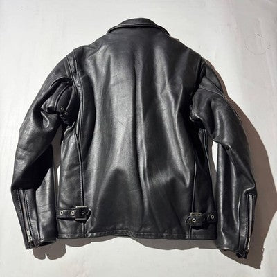 SCHOTT 652 SIZE 38 BLACK GENUINE LEATHER SINGLE RIDERS JACKET USA BIKER VINTAGE