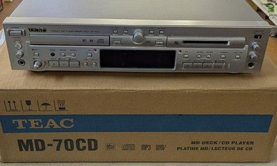 RARE TEAC MD-70CD MD CD COMBO DECK FINAL MODEL TESTED WORKING COLLECTOR JAPAN