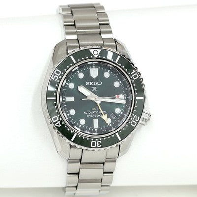 Seiko SBEJ009 Prospex Diver 1968 GMT Green Dial Auto 41mm Excellent /w Box Rare