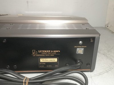 LUXMAN D-500X'S D-500XS CD PLAYER TOP LOADING METHOD AC100V 30W AUDIO JAPAN