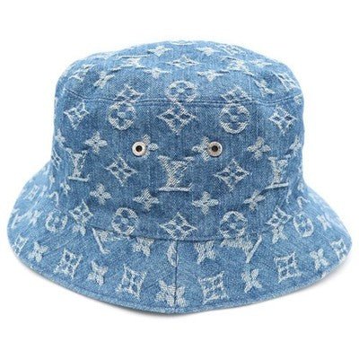 LOUIS VUITTON MONOGRAM ESSENTIAL REVERSIBLE BUCKET HAT M78774 INDIGO USED