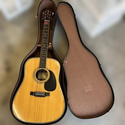MARTIN W-200 PRO VERTICAL LOGO ACOUSTIC GUITAR VINTAGE WITH HARD CASE