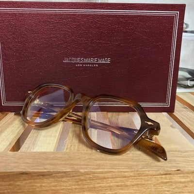 JACQUES MARIE MAGE INSLEY MEN'S SUNGLASSES TORTOISESHELL FRAME: WELLINGTON SHAPE