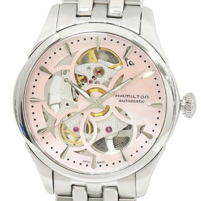 HAMILTON JAZZMASTER VIEWMATIC SKELETON H32405871 H324050 AUTO WATCH PINK MOP