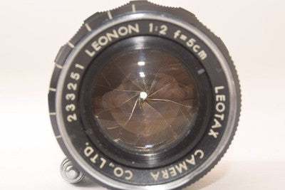 LEOTAX LEONON 5CM 50MM F2 L39 LEICA MOUNT STANDARD LENS FROM JAPAN EXCELLENT++++