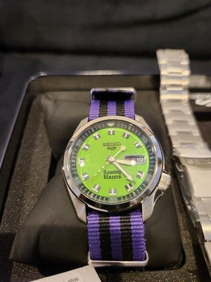 SEIKO 5 SPORTS X ROWING BLAZERS SRPJ59 LIMITED EDITION LIME GREEN 39MM F/S