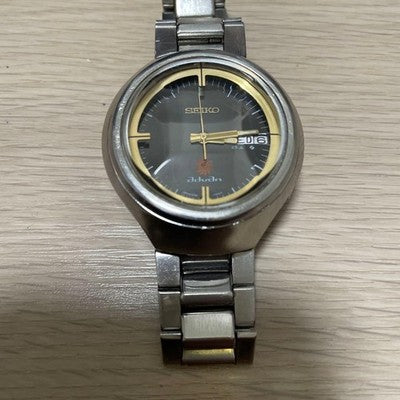 SEIKO ADVAN 6106-7680 AUTOMATIC WATCH BLACK DIAL VINTAGE STAINLESS STEEL WORKING