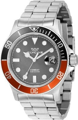 GLYCINE COMBAT SUB SPORT GL1018 QUARTZ DIVER WATCH PEPSI BEZEL BOXED SWISS