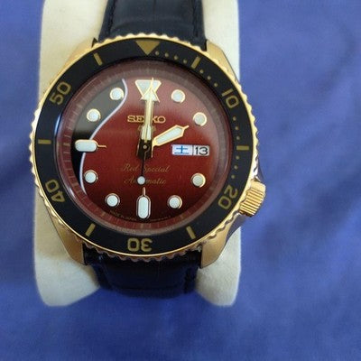 SEIKO SBSA160 LIMITED EDITION RED DIAL GOLD AUTOMATIC 4R36 JAPAN RARE WATCH