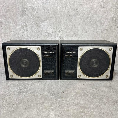 TECHNICS SB-RX30 COAXIAL FLAT SPEAKER SYSTEM PAIR BOOKSHELF HORIZONTAL BLACK