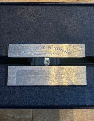 A LANGE SOHNE WATCH BOX BLACK LEATHER STORAGE CASE RARE UNUSED GERMANY